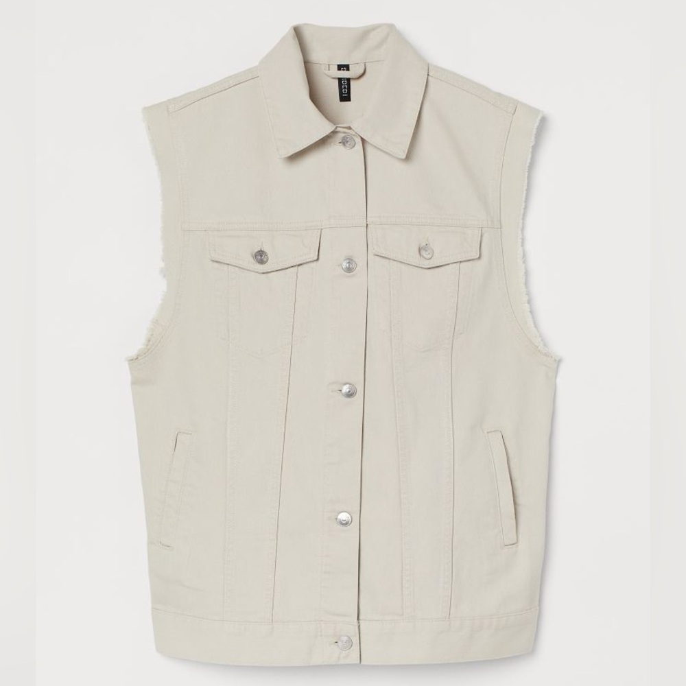H&M Twill Trucker Vest Sz S